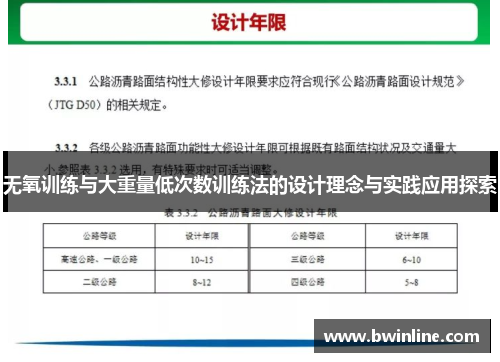 无氧训练与大重量低次数训练法的设计理念与实践应用探索